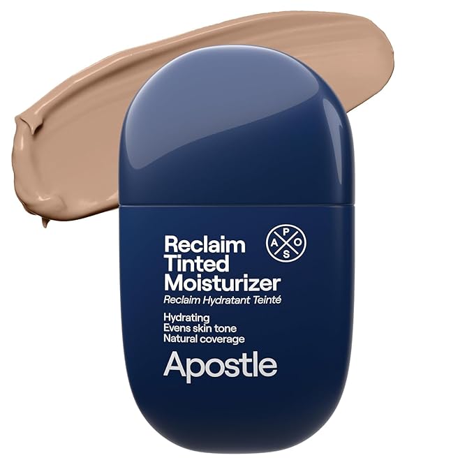 APOSTLE Reclaim Tinted Moisturizer for Men (7 Savanna La Mar) Niacinamide, Vitamin E, Squalane, Hyaluronic Acid, Tinted Face Moisturizer For Men.Hydrates, Evens Skin Tone 1 Fl. Oz.-VivaGrace Women