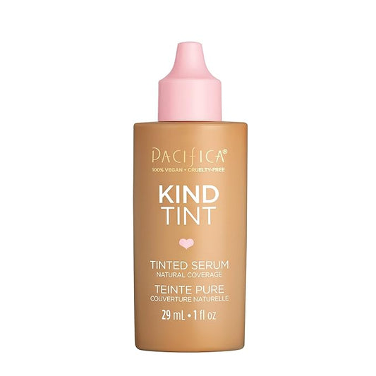 Pacifica Beauty Kind Tint Tinted Serum, Skincare, Vegan Collagen, Hyaluronic Acid, Vitamin C, Niacinamide, Caffeine, Hydrating, Lightweight Foundation, Natural Dewy Skin, Shade 13, 1 fl oz (1 Count)-VivaGrace Women
