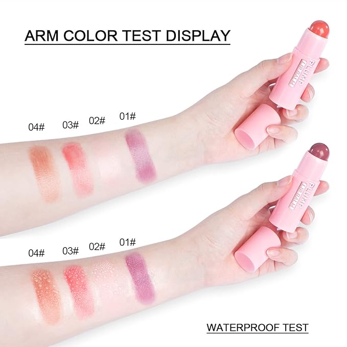 Plumping Lip Balm - Tinted Lip Balm Plumper - Enhancing & Hydrating Lip Moisturizer Fade Lip Lines Lip Care 0.17Oz/4.8g - 03 SORBET BALM-VivaGrace Women