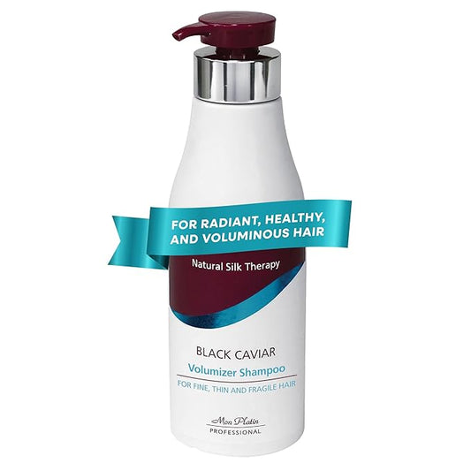 Mon Platin Professional Black Caviar Volumizer Hair Shampoo - For Fine, Thin, Fragile Hair - Enriched with Black Caviar, Hair Shampoo for Damaged hair, Volume Shampoo, SLS/Salt Free 500ML-VivaGrace Women