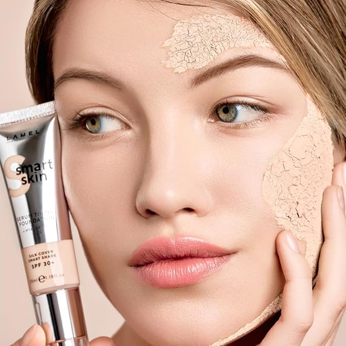 Lamel- Smart Skin Serum Tinted Foundation - 405 Latte | Smoothens skin | Weightless texture| Blurs pores | All-day wear | 35ml-VivaGrace Women