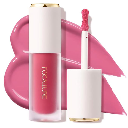 FOCALLURE Silky Cream Liquid Blush,Leaving a Matte Dewy Makeup Look,Easy to Apply and Create a Natural Flush,Long Lasting and Lightweight Cheek Blush Face Makeup,CATCH ME-VivaGrace Women