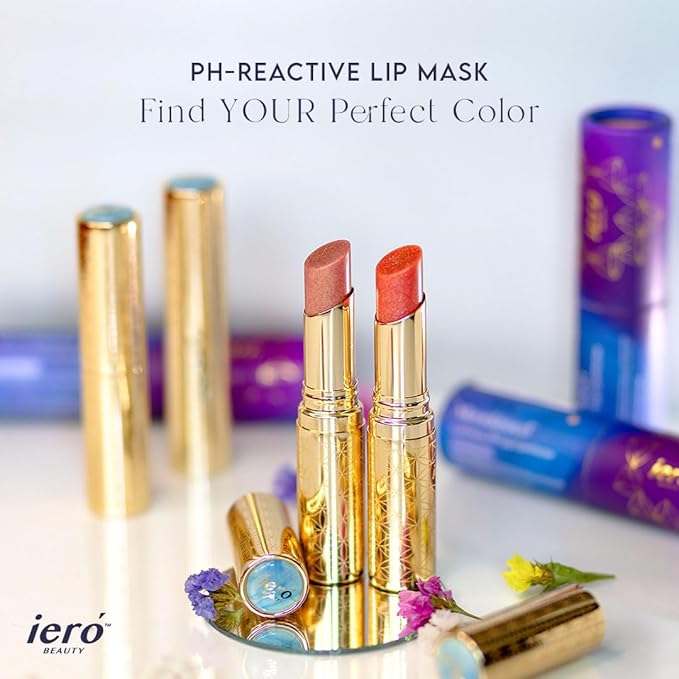 ieró Beauty Moonkissed Luminous PH Tinted Lip Balm w/Shea Butter & Vitamin E, Lip Care Moisturizer, Lip Plumper for Soft & Supple Lips, Paraben Free, Vegan, Sheer Berry w/Blue-Violet Shimmer-VivaGrace Women