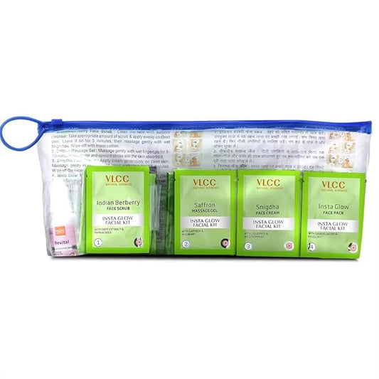VLCC Salon Series Instaglow Facial Kit (6 Facials)(240gm+12ml)-VivaGrace Women