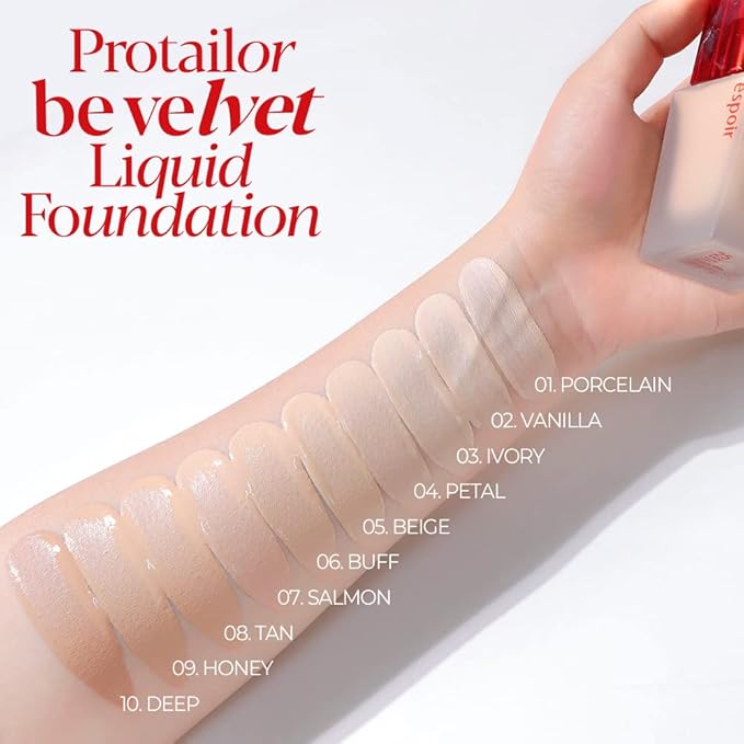 Espoir Pro Tailor Foundation Be Velvet SPF22 PA++ #5 Beige 1.01 fl oz | Powerful Lastingness Cover | Thin Coverage Improving Skin Texture | Velvety Formula without any Dry Feeling | Korean Makeup-VivaGrace Women