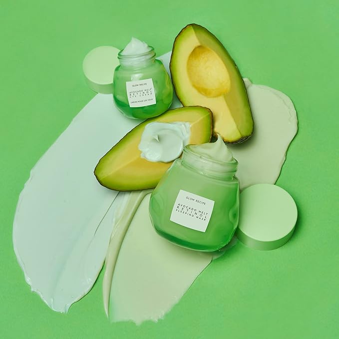 Glow Recipe Avocado Retinol Eye Cream for Wrinkles - Overnight Under Eye Cream for Dark Circles, Firming & Brightening Dull, Puffy Eyes - Time Release Niacinamide & Caffeine Eye Cream (15ml)-VivaGrace Women