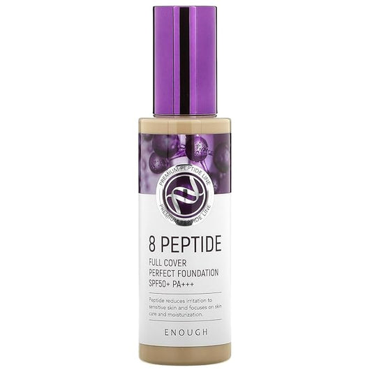 Enough 8 Peptide, Full Cover Perfect Foundation, SPF 50+ PA+++, #21, 3.53 oz (100 g)-VivaGrace Women