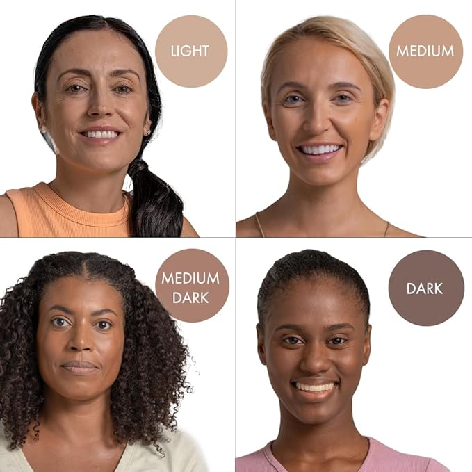 Jerome Alexander My Color Self Adjusting Full Coverage Foundation Makeup with Kabuki Brush (Medium)-VivaGrace Women