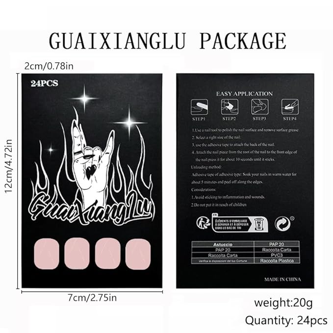 Short Press on Nails Gold Glitter Tip Fake Nails Nude Pink Stick on Nails Square False Nails Full Cover Glue on Nails Spring French Tip Stick on Nails for Women and Girls 24Pcs