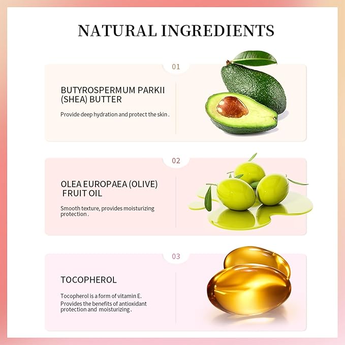 Erinde Lip Butter Balm, Moisture Hydration Lip Butter Gloss, Sheer Tinted Lip Mask and Lip Balm, Soothing Lip Treatment Care Makeup, Shine Lip Glow Oil for Dry, Chapped Lips, 01 Vanilla-VivaGrace Women