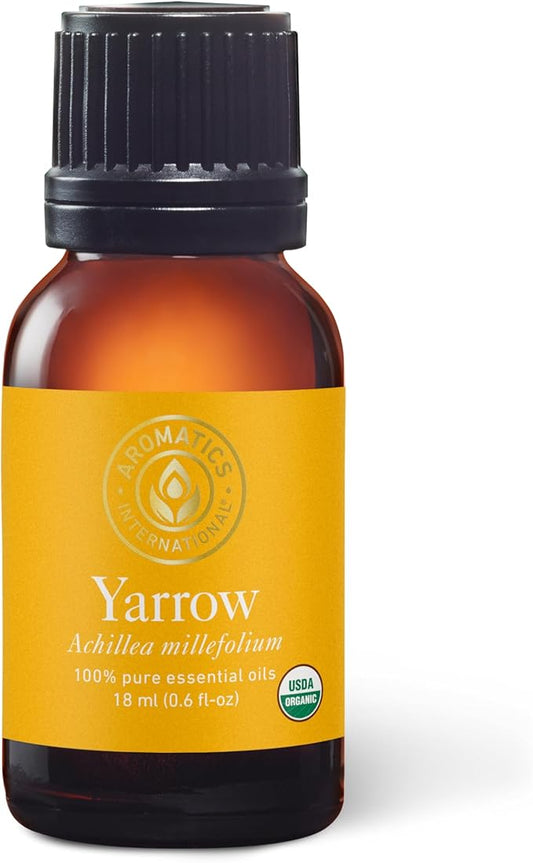 Aromatics International Premium Organic Yarrow Essential Oil 18ml | 100% Pure Essential Oil for Diffusion & Aromatherapy-VivaGrace Women
