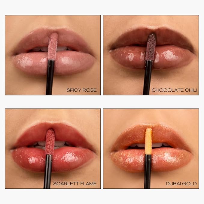 BIG POUT ENERGY Lip Plumper, Chili-Infused Lip Plumping Oil for Full and Smooth Lips, Lip Gloss Finish, With Easy Swipe XL Wand Applicator, Spicy Rose, 0.12 fl oz-VivaGrace Women