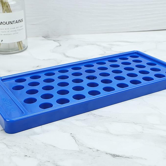 RONRONS Lip Balm Crafting Kit, Professional Lipsticks Filling Tray with 50 Small Holes and Spatula, Easy to Fill 50 Pieces Lipstick Tubes Containers for Business Gifts, Blue-VivaGrace Women