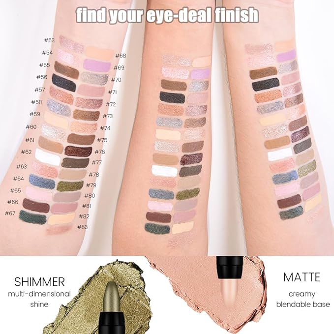 Kaely Cream Eye Shadow Sticks, Blush Pink Shimmer Eyeliner Pencil Eyeshadow Palette Makeup, Eye Highlighter Brightener Stick for Older Women Waterproof Pigmented, sombras para ojos, New-54