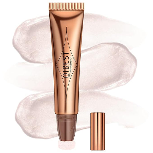 Mysense Liquid Highlighter Beauty Wand,Highlight Bronzer Stick with Sponge Tip,Silky Cream Glowing Face Highlighter Shimmer Finish,Lightweight Face Illuminator Makeup,#04 Highlighter-Pearl White-VivaGrace Women