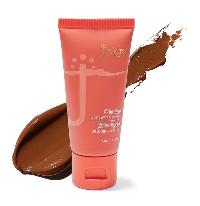 Juvia's Place I Am Magic Velvety Matte Liquid Foundation 205 - Tanzania - Deep Dark w/Cool Undertone, Makeup Foundation Full Coverage, Lightweight, Long Wear, Velvety Matte Finish-VivaGrace Women