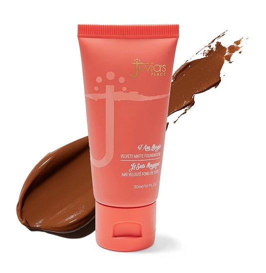 Juvia's Place I Am Magic Velvety Matte Liquid Foundation 205 - Tanzania - Deep Dark w/Cool Undertone, Makeup Foundation Full Coverage, Lightweight, Long Wear, Velvety Matte Finish-VivaGrace Women