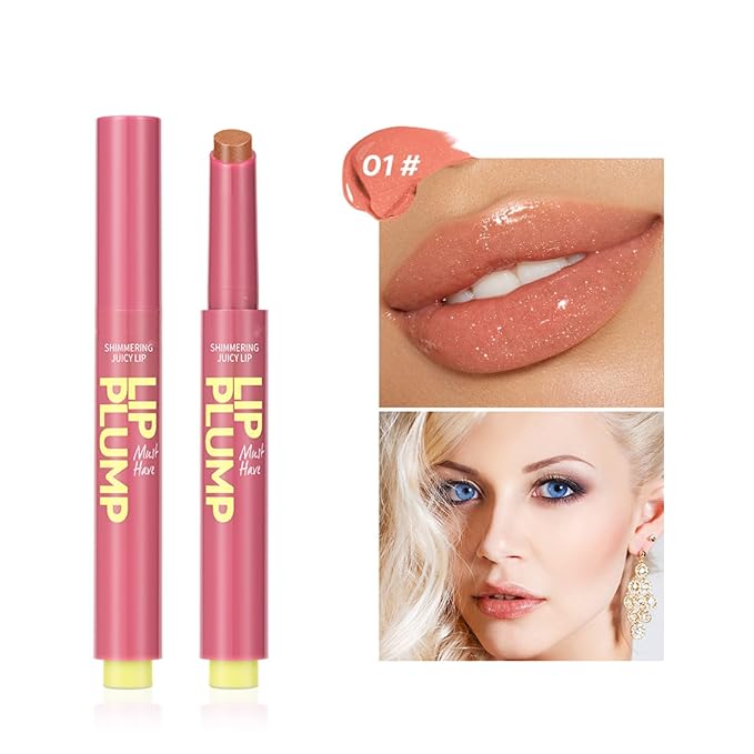 MAEPEOR Hydrating Lip Plumper 12 Colors Moisturizing Shiny Juicy Lip Balm Long Lasting Nourishing Lip Pluming Balm（Color 01)-VivaGrace Women