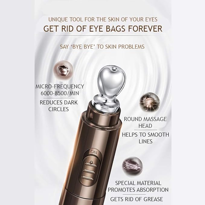 Eye Electro Vibro Purifying Cream Caviar Nettoyante Anti-Aging Removes Dark Circles Sodium Hyaluronate-VivaGrace Women