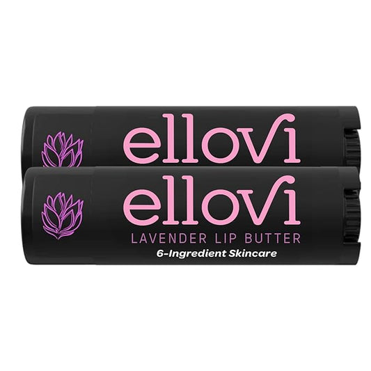 Natural Lip Butter Lip Balm - Lavender - Pure Enough to Eat - Made With Just 6 Vegan Ingredients - 100% Natural & Organic Moisturizing Lip Care for All Day Hydration (2-Pack)-VivaGrace Women