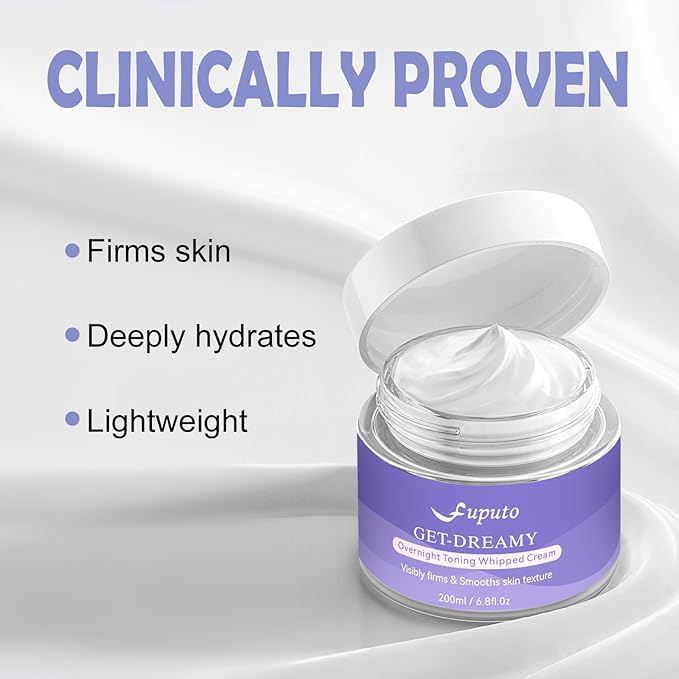 Get Dreamy Overnight Toning Whip - Body Firming Cream for Women, 6.76 oz Sleep & Sculpt Night Cream, Reduces the Appearance of Body Skin Laxity for Mulated for All Skin Types (200ml)-VivaGrace Women