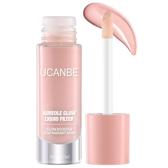 UCANBE Halo Glow Liquid Filter, Face Complexion Booster For Radiant Skin All Day Longwear, Soft-Focus Look Sodium Hyaluronate Vegan & Cruelty-Free - 0.91OZ Rose Glow-VivaGrace Women
