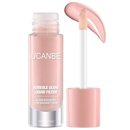 UCANBE Halo Glow Liquid Filter, Face Complexion Booster For Radiant Skin All Day Longwear, Soft-Focus Look Sodium Hyaluronate Vegan & Cruelty-Free - 0.91OZ Rose Glow-VivaGrace Women