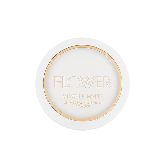 FLOWER BEAUTY By Drew Barrymore Miracle Matte Finishing Powder - Smoothing & Ultrafine Silky Formula Makeup Finishing Powder, Flatters all Skin Tones with Matte Finish, Includes Mirror & Sponge (Universal)-VivaGrace Women