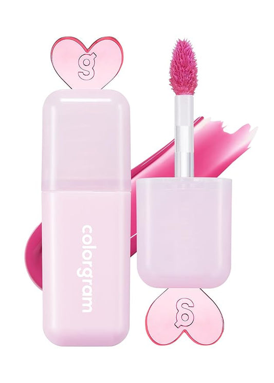 COLORGRAM Juicy Drop Tint 06 Nice Plum | Juicy Lip Gloss, Glowing Lip Stain with Fruity Colors, Buildable & Blendable, Highly Pigmented-VivaGrace Women