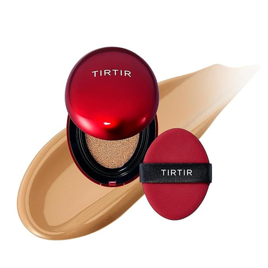 [*Mini Size*] TIRTIR Mask Fit Red Cushion Foundation | Full coverage, Weightless, Skin fit, Satin Glow Finish, Korean Makeup, beauty, Tattoo cover up, Buildable (#30N Rich Honey, 0.15 Fl Oz)-VivaGrace Women