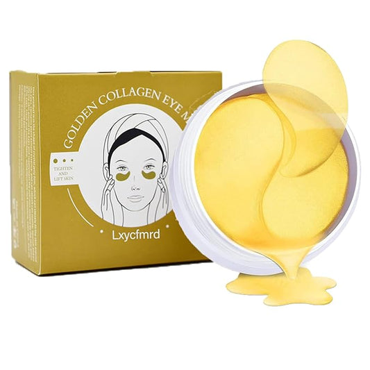 24K Gold Under Eye Masks, Eye Masks for Dark Circles, Anti Wrinkle Under Eye Gel Pads, Eye Mask for Puffy Eyes, Skincare | 60 Pieces/30 Pairs-VivaGrace Women