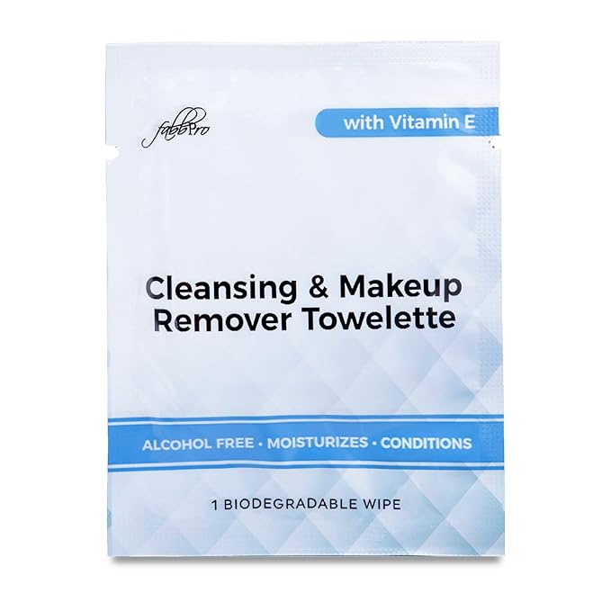 Cleansing & Makeup Remover Towelette with Vitamin E – Alcohol-Free Heavy Face Cleansing Wipes – Exfoliating Makeup Remover Wipes – Biodegradable & Eco Friendly Make up Remover Face Wipes - Pack of 250