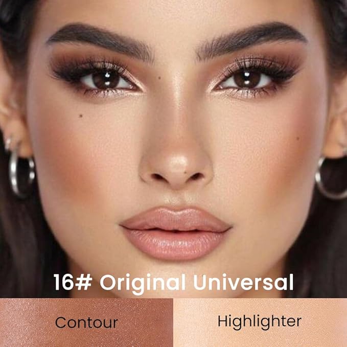 evpct 2in1 Face Shaping & Contouring Stick Cream Contour Concealer Bronzer Stick Makeup Kit for Beginner Face Highlighter Makeup Stick contorno maquillaje de maquillaje profesional,ORIGINAL Universal-VivaGrace Women