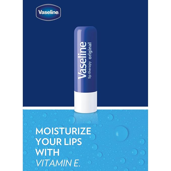 Vaseline Lip Therapy Care Original, Fast-Acting Nourishment, Ideal for Chapped, Dry, Cracked, or Damaged Lips, Lip Balm, 0.16 Ounce (Pack of 4)-VivaGrace Women