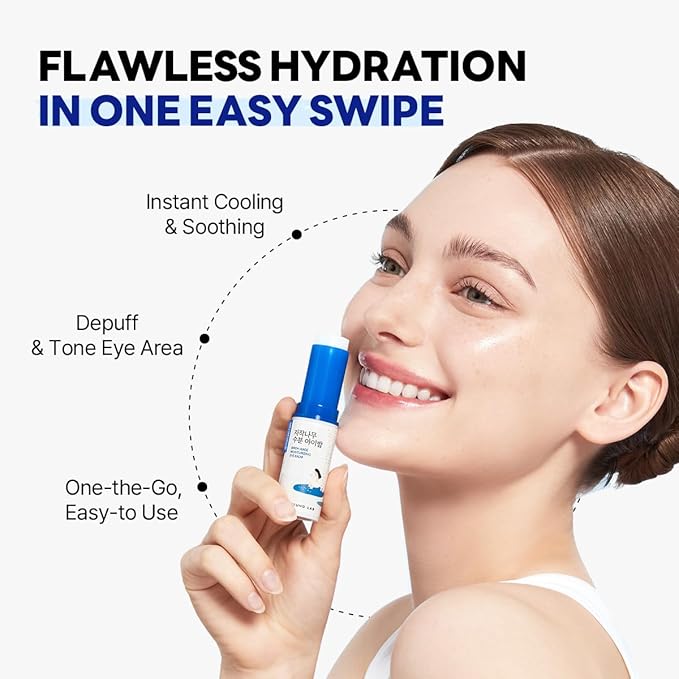 ROUND LAB Birch Juice Icy Cooling Eye Stick – Depuffing Glow Booster Balm for Puffy Eyes, Dark Circles, Fine Lines | On-the-Go Moisturizer | Korean Skincare | 0.35 oz-VivaGrace Women