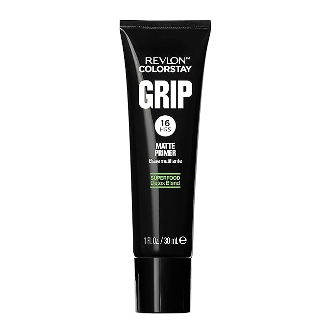 Revlon ColorStay Grip Primer, Mattifying, Blurring & Oil Absorbing Face Makeup, Absorb Sebum, Blurs Imperfections and Reduces Pore Appearance, 1 fl oz.-VivaGrace Women