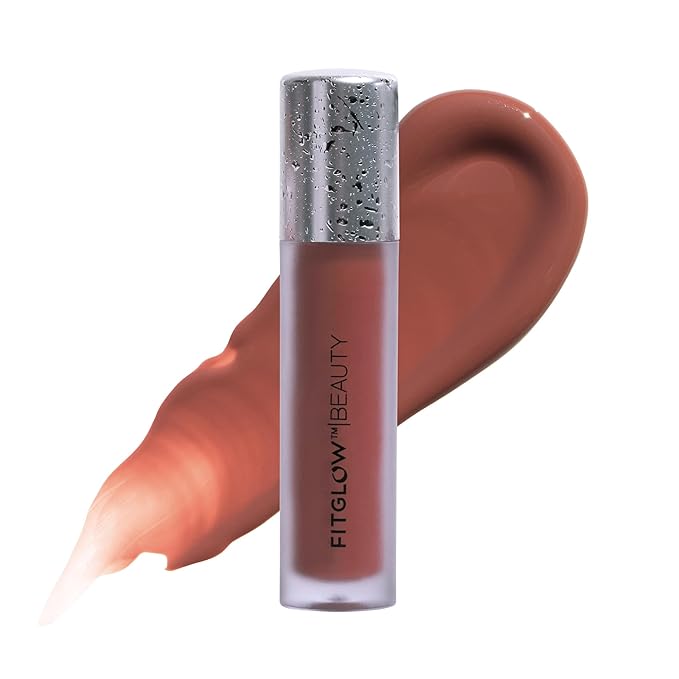 FITGLOW Beauty Lip Colour Serum | Hydrating Lip Gloss | Plumping Anti-Aging Lip Treatment | Natural Shine with Pomegranate Sterols & Collagen | Buildable Color for Dry Chapped Lips | Root - 10g-VivaGrace Women