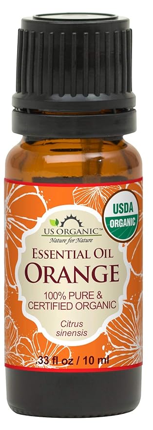 US Organic 100% Pure Sweet Orange Essential Oil - USDA Certified Organic - 10 ml - w/Improved caps and droppers (More Size Variations Available)-VivaGrace Women