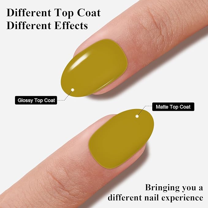 Imtiti Gel Nail Polish, Mustard Yellow Gel Polish, Autumn Gel Polish, 0.5 fl oz