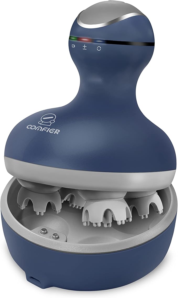 COMFIER Cordless Electric Scalp Massager with Mutlti-Modes Vibration, Handheld Cat Head Massager for Pets, Portable Dog Head Massage for Deep Clean and Stress Relax-VivaGrace Women