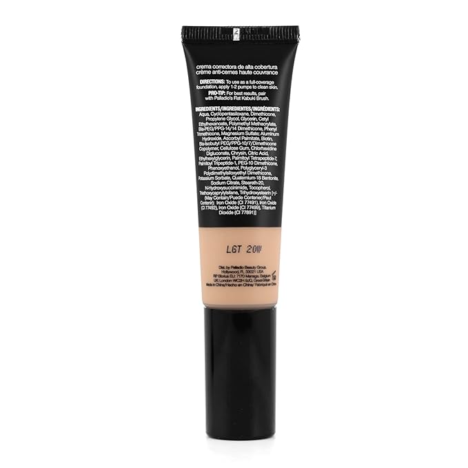 Palladio Full-Coverage Color Correction CC Cream, Oil-Free with Peptides & Vitamin C, Best for Correcting Redness and Uneven Skin Tone, Buildable Foundation Coverage (Light 20W)-VivaGrace Women