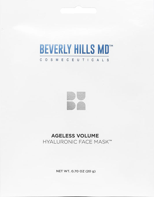 Ageless Volume Hyaluronic Face Mask- Reduce Appearance of Wrinkles, Anti Aging Formula for Plump, Moisturized Skin- 8 Pack- Hydrating & Firming Gentle Sheet Mask-VivaGrace Women