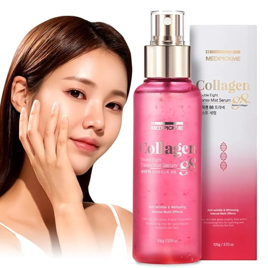 Collagen Double Eight Facial Mist Serum 100ml – Hydrating Face Mist & Makeup Setting Spray with Deep Collagen Barrier Protection for Long-Lasting Moisture & Radiant Skin-VivaGrace Women