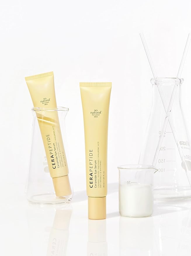 [So'natural Powder4room] Cera Peptide Eye Serum, 1 fl oz (30ml) | Eye Serum | Eye Cream | Korean Eye Cream | Korean Eye Serum | Peptide Serum | Under Eye Serum-VivaGrace Women