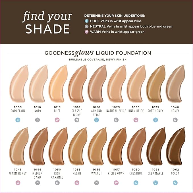 Burt's Bees Goodness Glows Liquid Makeup, Pecan - 1.0 Ounce-VivaGrace Women
