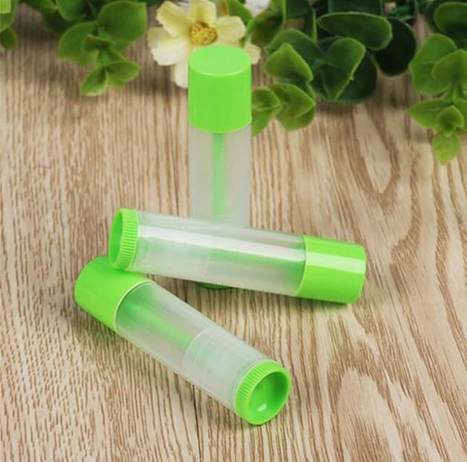 5ml 50 Pcs Empty Clear Lip Balm Tubes Containers with Twist Bottom and Multi Color Caps for Making Lip Balm,DIY Cosmetic Tubes-VivaGrace Women