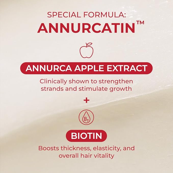 MOEV ANNURCATIN Hair Treatment Mask, Korean Wash-Off Hair Care Mask Apple Deep Damage Conditioner Sulfate-Free with Thickening Moisturizing for Damaged Thin Dry Hair, 6.76 fl.oz. (Apple & Vanilla)-VivaGrace Women