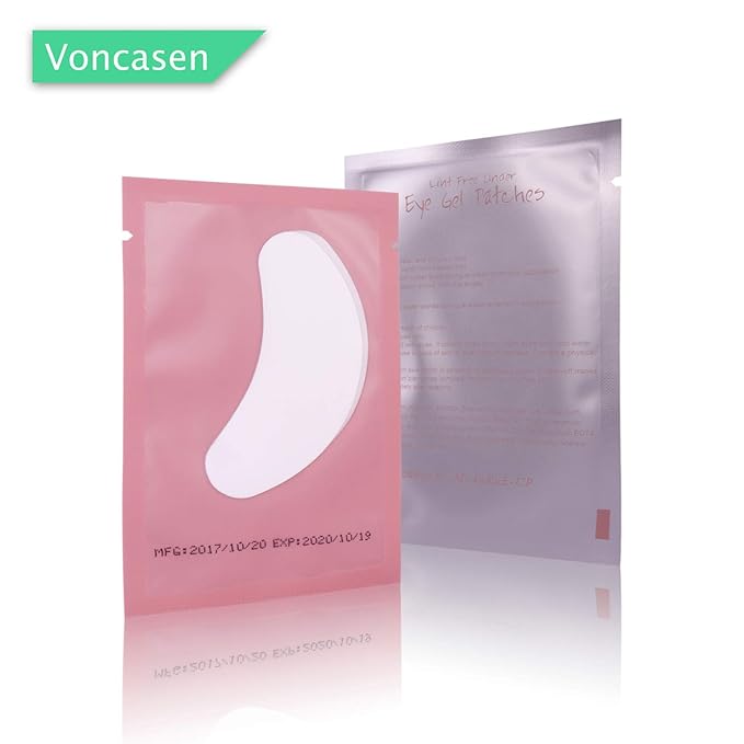 100 Pairs Set Under Eye Pads, Comfy and Cool Under Eye Patches Gel Pad for Eyelash Extensions Eye Mask Beauty Tool (Pink)-VivaGrace Women