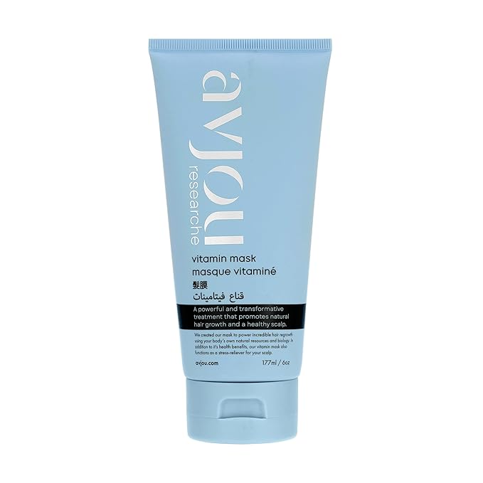 Avjou Researche™ Vitamin Mask – Supports the Look of Thicker, Fuller Hair – Vegan, Color & Keratin Safe, Hydrates & Strengthens with Redensyl™ – Designed for All Hair Types, 6 oz-VivaGrace Women