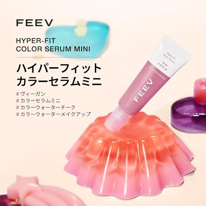 [FEEV] Hyperfit Color Serum Liquid Blush (Mini) #Pink Bunny, 0.3 fl oz (10 ml)-VivaGrace Women